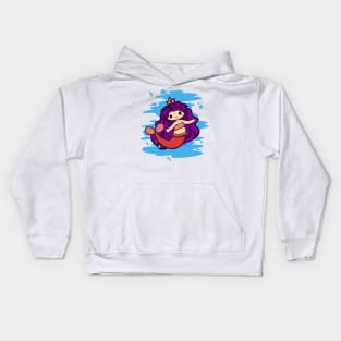 Cute Mermaid Illustration Kids Hoodie